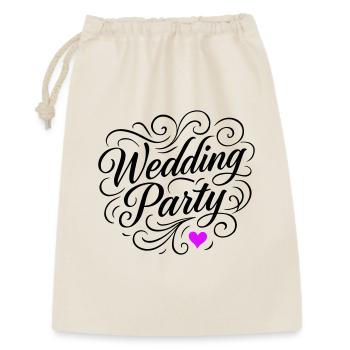 Hochzeit Party Hochzeitsfeier - Geschenkbeutel aus Baumwolle (30 x 45 cm) - Natur - Vorne