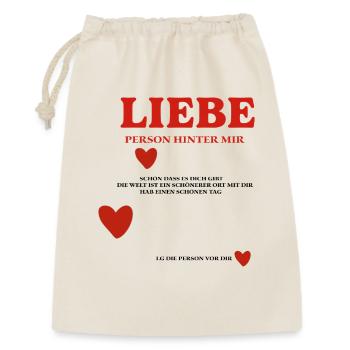 LOVE Person Behind Me - Gift Bag 30 x 45 cm - nature - Front