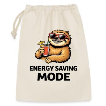 Energy Saving Mode Sloth Funny Quote - Gift Bag 30 x 45 cm - nature - Front