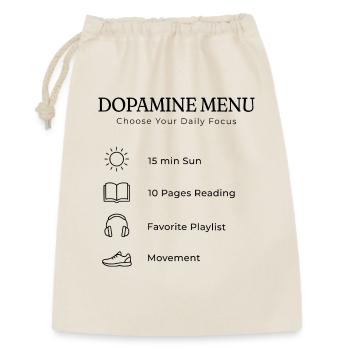 Dopamine Menu Backprint – Aesthetic Self Care - Gift Bag 30 x 45 cm - nature - Front