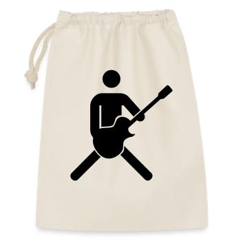 guitariste, bassiste - Sac cadeau 30 x 45 cm - nature - Devant