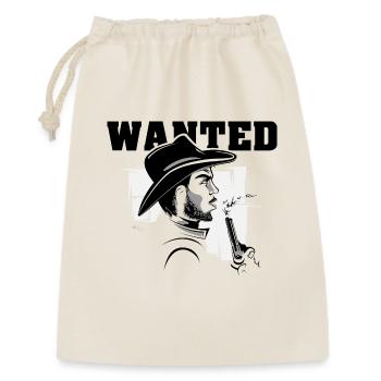 Symbole de cowboy recherché Logo Symbole de l’Ouest - Sac cadeau 30 x 45 cm - nature - Devant