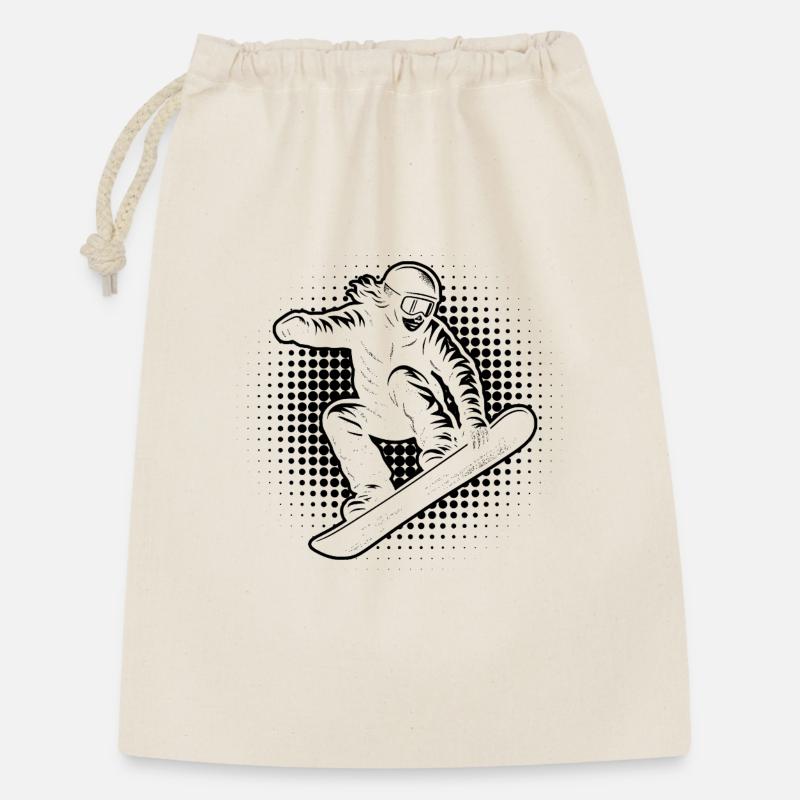 Idée cadeau snowboard - Sac cadeau 30 x 45 cm - nature