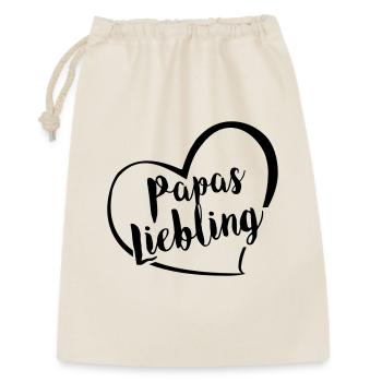 papas_Liebling_einfarbig - Geschenkbeutel aus Baumwolle (30 x 45 cm) - Natur - Vorne