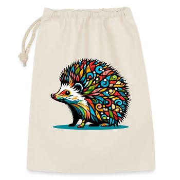 Igel - Geschenkbeutel aus Baumwolle (30 x 45 cm) - Natur - Vorne