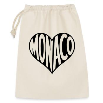Monaco au cœur - Sac cadeau 30 x 45 cm - nature - Devant