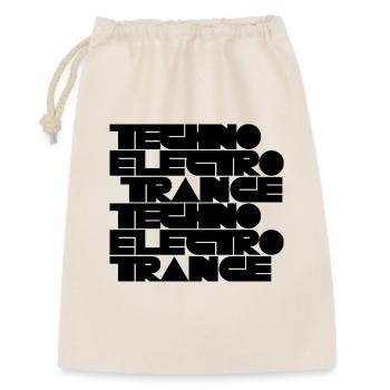 Techno Electro Trance Musik - Geschenkbeutel aus Baumwolle (30 x 45 cm) - Natur - Vorne