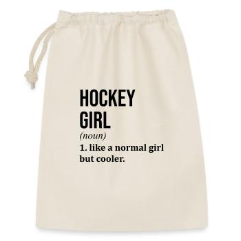 Hockey - Geschenkbeutel aus Baumwolle (30 x 45 cm) - Natur - Vorne