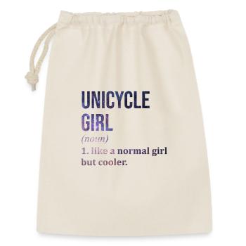Einrad - Geschenkbeutel aus Baumwolle (30 x 45 cm) - Natur - Vorne
