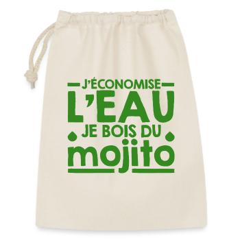 Mojito Humor-Phrase Mojito-Cocktail - Geschenkbeutel aus Baumwolle (30 x 45 cm) - Natur - Vorne