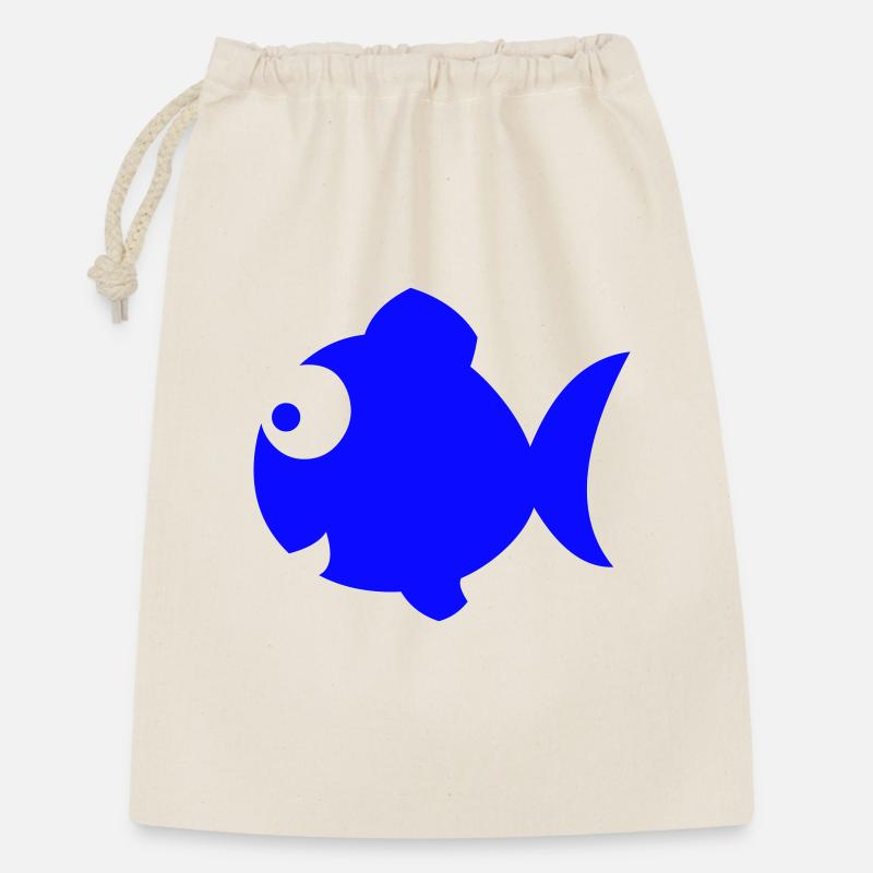 Happy Blue Fish - Gift Bag 30 x 45 cm - nature