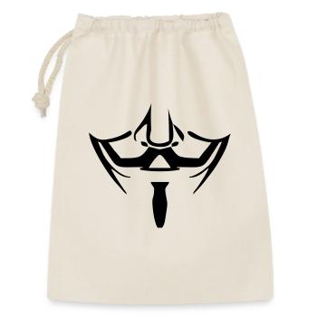 Anonymous Maske - Geschenkbeutel aus Baumwolle (30 x 45 cm) - Natur - Vorne