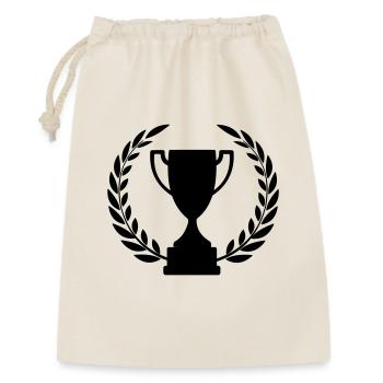 Pokal Sportbecher Lorbeerkranz - Geschenkbeutel aus Baumwolle (30 x 45 cm) - Natur - Vorne
