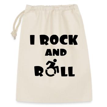 Je fais du rock and roll. Humour en fauteuil roulant # - Sac cadeau 30 x 45 cm - nature - Devant