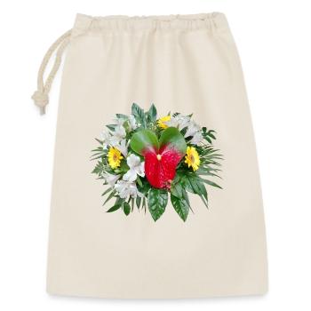 BOUQUET OF FLOWERS WITH FLAMINGO FLOWER - Gift Bag 30 x 45 cm - nature - Front