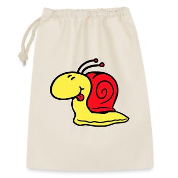 Snail cheeky tongue sticking out quickly small - Gift Bag 30 x 45 cm - nature - Front