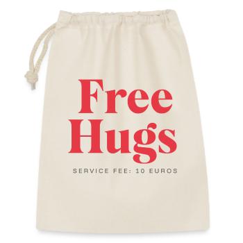 Funny Statement – Free Hugs Service Fee: 10Euro - Gift Bag 30 x 45 cm - nature - Front