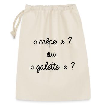 Bretagne - Crêpe ou galette ? - Sac cadeau 30 x 45 cm - nature - Devant
