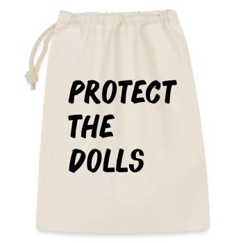 Protect_the_Dolls_-- - Geschenkbeutel aus Baumwolle (30 x 45 cm) - Natur - Vorne