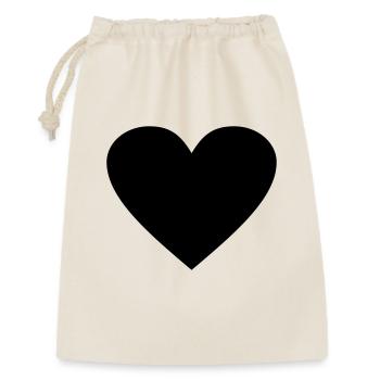 Cœur noir Awesomeelement - Sac cadeau 30 x 45 cm - nature - Devant