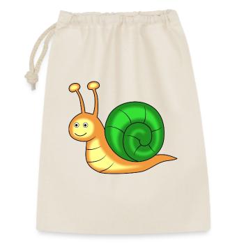 schnecke tier lustig - Geschenkbeutel aus Baumwolle (30 x 45 cm) - Natur - Vorne