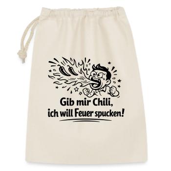 Cracher du feu Mangeant du chili - Sac cadeau 30 x 45 cm - nature - Devant
