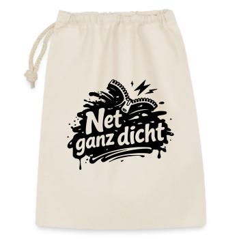 Net ganz dicht - Geschenkbeutel aus Baumwolle (30 x 45 cm) - Natur - Vorne