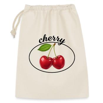 Cherry Duo Emblem - Geschenkbeutel aus Baumwolle (30 x 45 cm) - Natur - Vorne