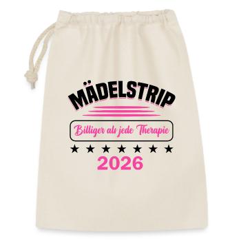 Mädelstrip 2026 Girls Trip Mädelstour Mädlstrip - Geschenkbeutel aus Baumwolle (30 x 45 cm) - Natur - Vorne