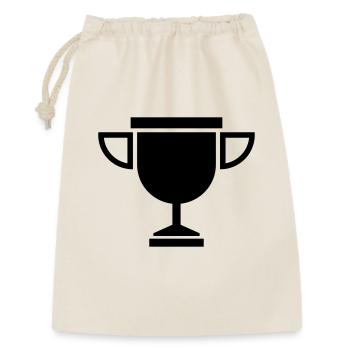 Pokal - Geschenkbeutel aus Baumwolle (30 x 45 cm) - Natur - Vorne