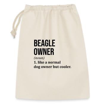 Beagle - Geschenkbeutel aus Baumwolle (30 x 45 cm) - Natur - Vorne