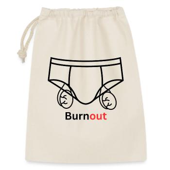 Burnout Unterwäsche Zitat Bälle Humor - Geschenkbeutel aus Baumwolle (30 x 45 cm) - Natur - Vorne
