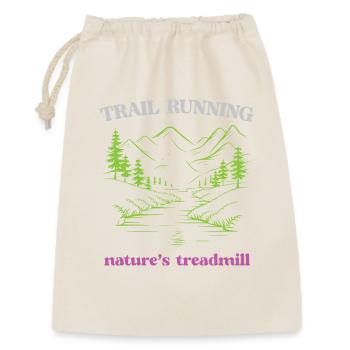 Trailrunning - Das Laufband der Natur - Geschenkbeutel aus Baumwolle (30 x 45 cm) - Natur - Vorne