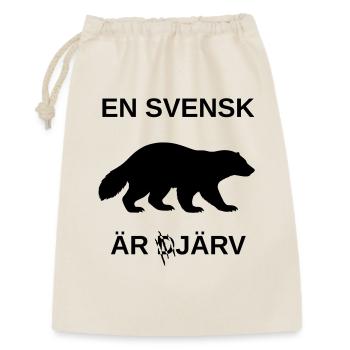 Ein Schwede ist järv (fett) (Wortspiel) (Silhouette) 🇸🇪 - Geschenkbeutel aus Baumwolle (30 x 45 cm) - Natur - Vorne