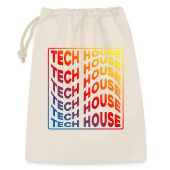 Tech House Neon Gradient Wiederholt sich - Geschenkbeutel aus Baumwolle (30 x 45 cm) - Natur - Vorne