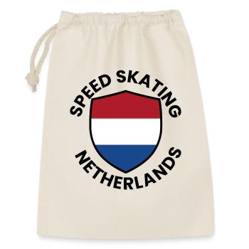 Speedskate Netherlands Shield - Geschenkbeutel aus Baumwolle (30 x 45 cm) - Natur - Vorne