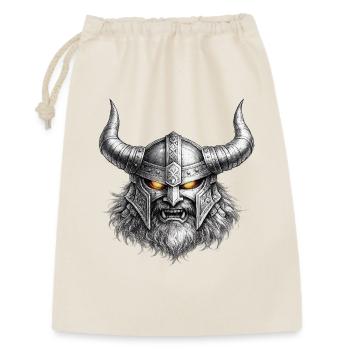Wikinger-Kriegerhelm-Emblem - Geschenkbeutel aus Baumwolle (30 x 45 cm) - Natur - Vorne