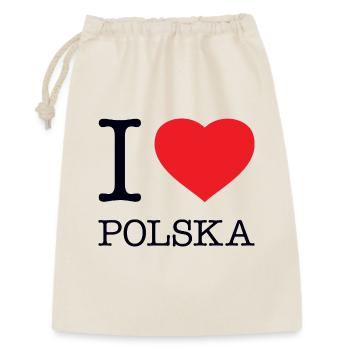 I LOVE POLSKA Poland Polen - Gift Bag 30 x 45 cm - nature - Front