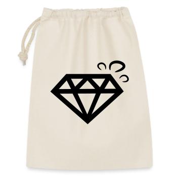 diamant diamond - Geschenkbeutel aus Baumwolle (30 x 45 cm) - Natur - Vorne