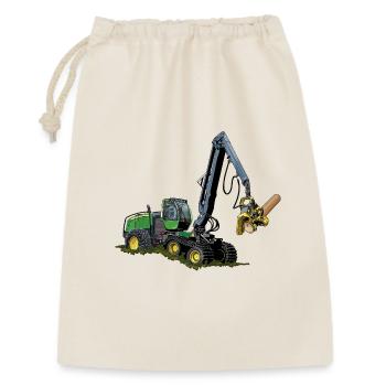 Harvester, Holzerntemaschine - Geschenkbeutel aus Baumwolle (30 x 45 cm) - Natur - Vorne