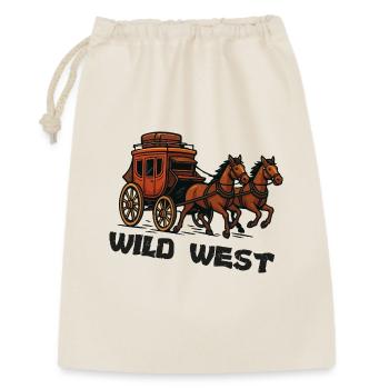 Carrosse western sauvage - Sac cadeau 30 x 45 cm - nature - Devant
