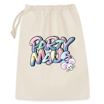 Hey süße Partymaus! - Geschenkbeutel aus Baumwolle (30 x 45 cm) - Natur - Vorne