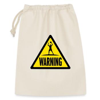 Warning Basketball Sportsman Warning Sign - Gift Bag 30 x 45 cm - nature - Front