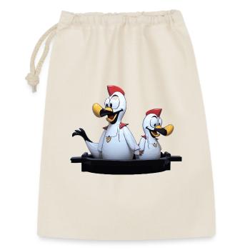 Duo de mouettes sur la jetée - Sac cadeau 30 x 45 cm - nature - Devant