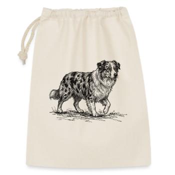 Australian Shepherd Sketch – Dog Design - Gift Bag 30 x 45 cm - nature - Front