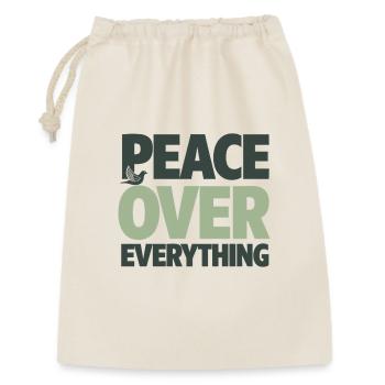 Peace Over Everything Spirituelle Gelassenheit - Geschenkbeutel aus Baumwolle (30 x 45 cm) - Natur - Vorne