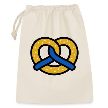 Brezel Rautenmuster Bayern Volksfest München - Geschenkbeutel aus Baumwolle (30 x 45 cm) - Natur - Vorne