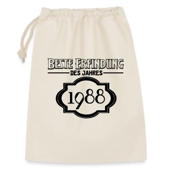 Beste Erfindung des Jahres 1988 Geschenk - Geschenkbeutel aus Baumwolle (30 x 45 cm) - Natur - Vorne