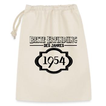 Beste Erfindung des Jahres 1954 Geschenk - Geschenkbeutel aus Baumwolle (30 x 45 cm) - Natur - Vorne