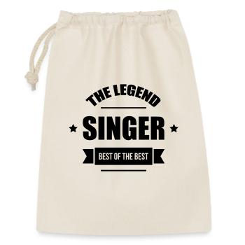 The Legend: Singer - Geschenkbeutel aus Baumwolle (30 x 45 cm) - Natur - Vorne